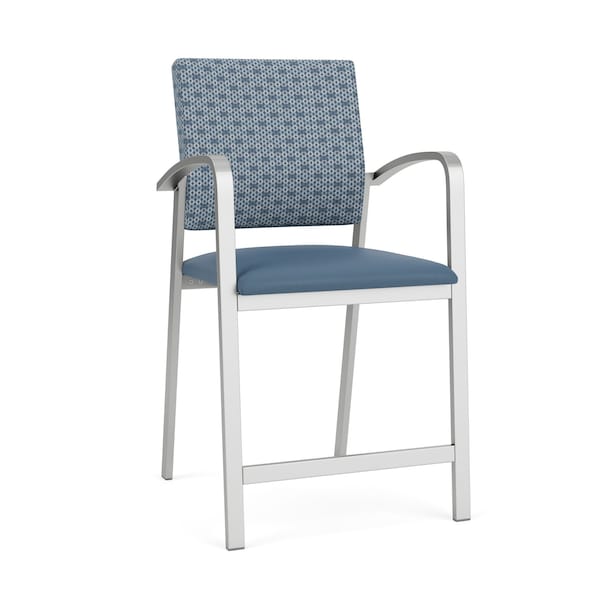 Lesro Newport Hip Chair Metal Frame, Silver, RS Rain Song Back, MD Titan Seat NP1161 - main